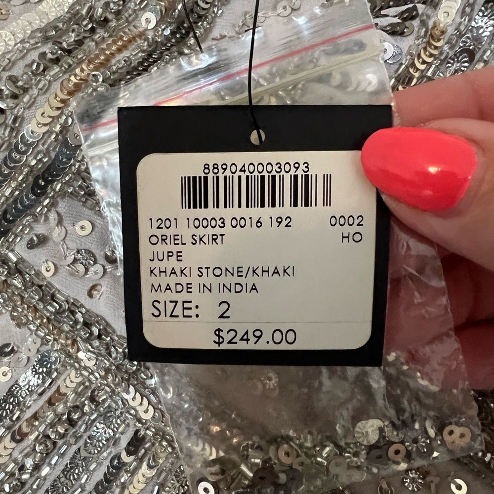 Club Monaco Gold and Silver Sequin Mini Skirt - Picture 3 of 4